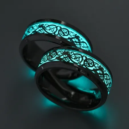 Glowing in the dark fluorescent ring - unisex