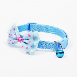 Adjustable pet collar with bowknot and bellCollars & Leads