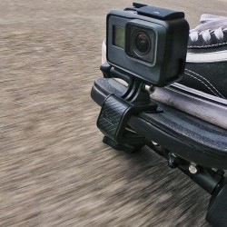 Skateboard motorcycle handlebar - rotated clamp mount - bracket holder for GoPro Hero ActionMounts