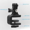 Skateboard motorcycle handlebar - rotated clamp mount - bracket holder for GoPro Hero ActionMounts