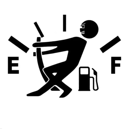 Gas - fuel - vinyl cartoon car sticker