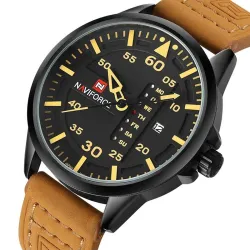 NAVIFORCE - leather band - quartz watch