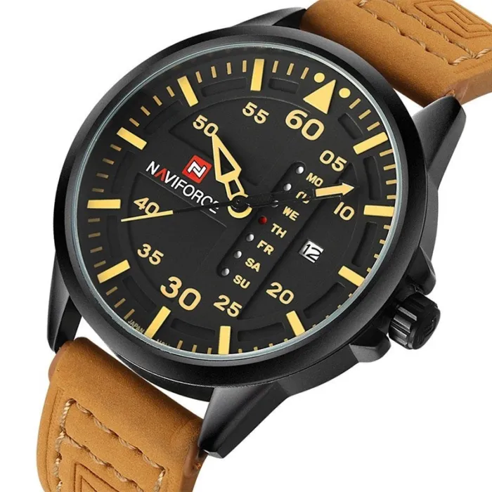 NAVIFORCE - leather band - quartz watch