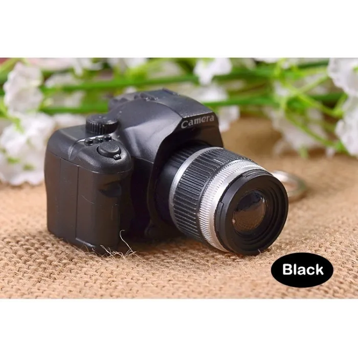 Camera keychain with flashing LED & soundKeyrings