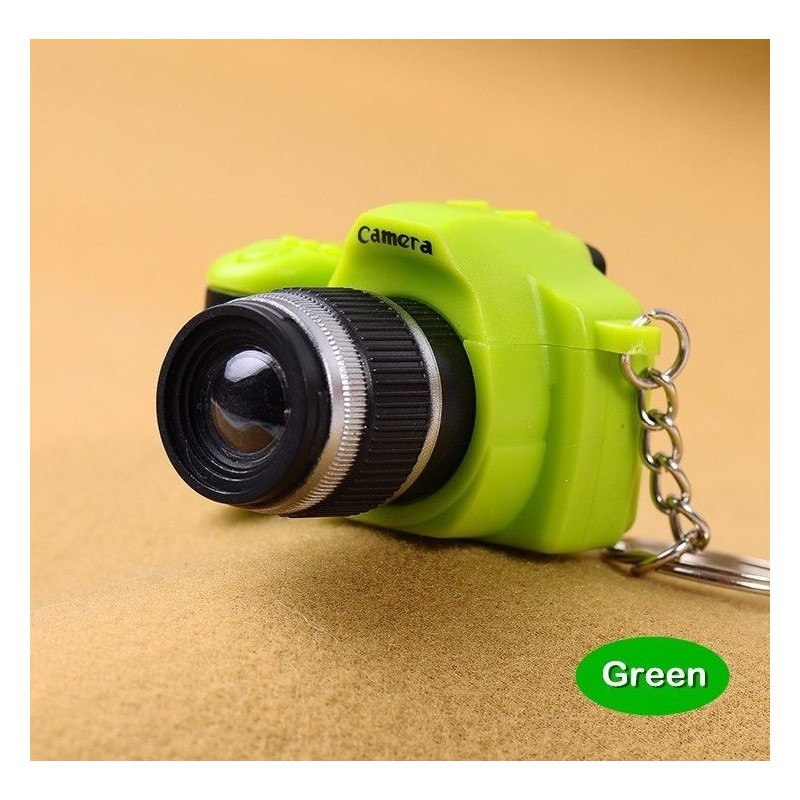 Camera keychain with flashing LED & soundKeyrings