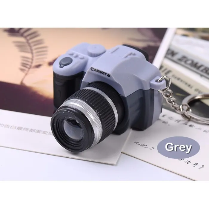 Camera keychain with flashing LED & soundKeyrings