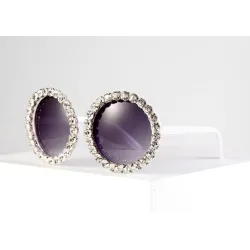 Round crystal sunglasses - UV400