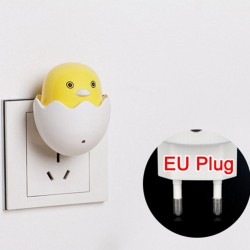 LED AC 220V - wall socket plug - night light - with control sensor - yellow duckWall lights