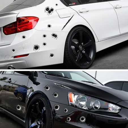 Bullet holes - 3D car sticker - waterproof - 21 * 30cm