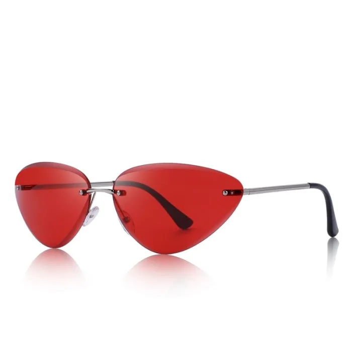 Cat eye - rimless sunglasses - UV400