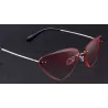 Cat eye - rimless sunglasses - UV400