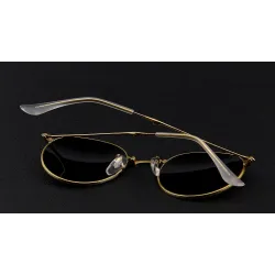 Retro - foldable - oval sunglasses - unisex