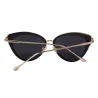 Retro cat eye - alloy frame - oval sunglasses - UV400