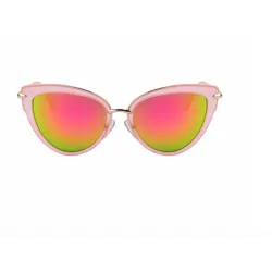 Retro cat eye - alloy frame - oval sunglasses - UV400