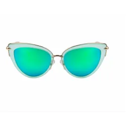 Retro cat eye - alloy frame - oval sunglasses - UV400