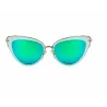 Retro cat eye - alloy frame - oval sunglasses - UV400