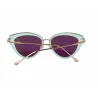 Retro cat eye - alloy frame - oval sunglasses - UV400