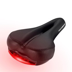 Bicycle saddle with warning lightSaddles