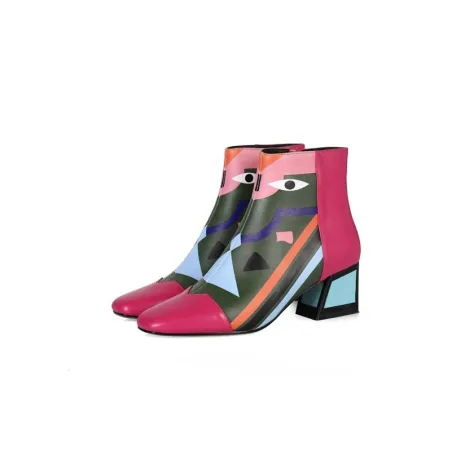 Fashion print - ankle boots