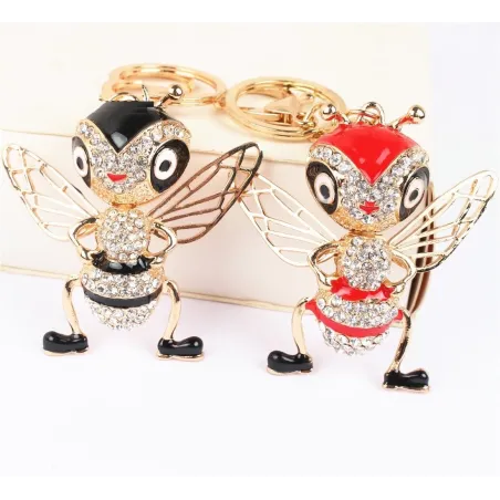 Crystal bee - keychain
