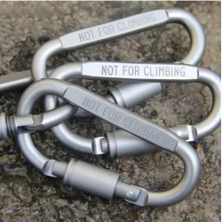 Aluminum carabiner - D type quick hook 6 pcsSurvival tools