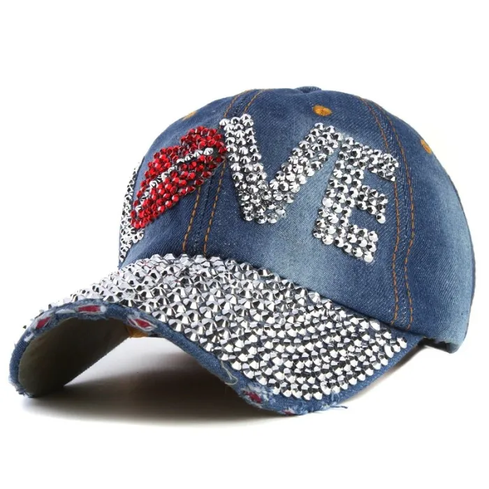Crystal Love & lips - baseball cap - unisex