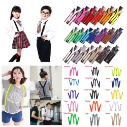 Clip-on Suspenders - Elastic Y-Shape Adjustable Braces - Unisex