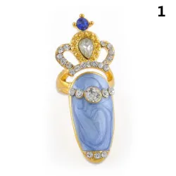 Nail ring with crystals