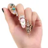 Nail ring with crystals
