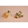 Stud earrings with flower & crystalsEarrings