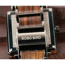 Sandalwood quartz modern watch