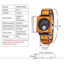 Sandalwood quartz modern watch