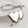 Double heart & arrow - keychain