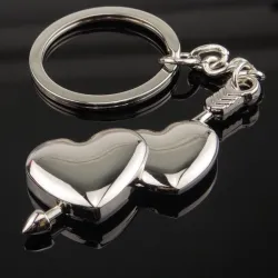 Double heart & arrow - keychain
