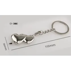 Double heart & arrow - keychain