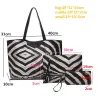 Leather bag with zebra pattern - 3 pcs setSets
