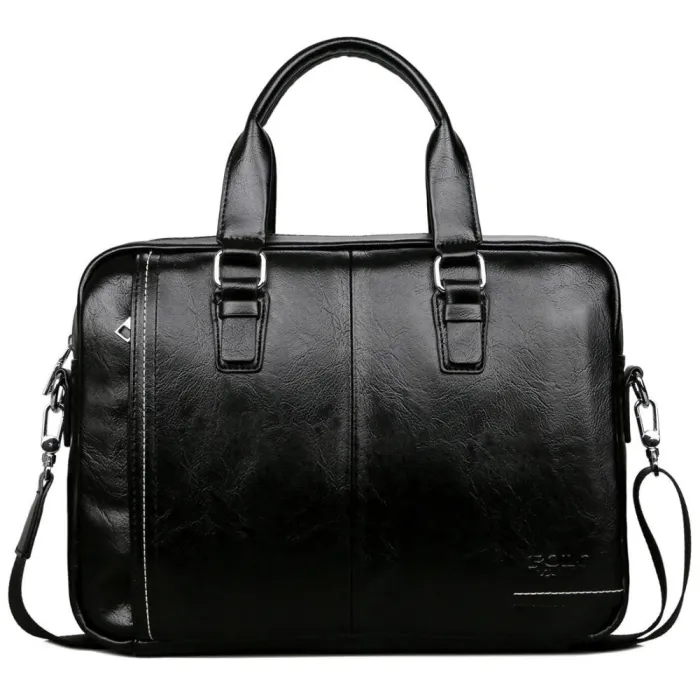 Elegant big leather shoulder bag