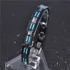 Natural opal tungsten - steel black ceramic braceletBracelets