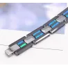 Natural opal tungsten - steel black ceramic braceletBracelets