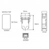12V-24V SPST push button rocker switch - alien light for Toyota