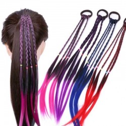 Elastic hair band with braided artificial hairWigs