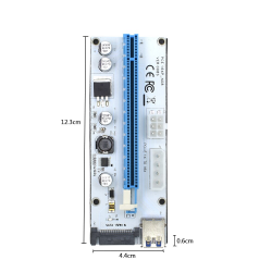 3 in 1 Molex 4pin SATA 6pin PCI express PCIE PCI-E riser card