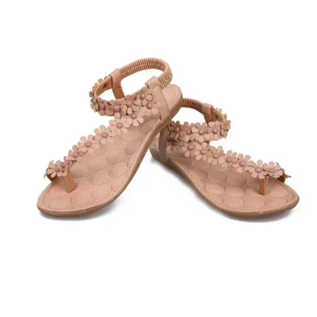 Summer flat sandals with flowersSandals