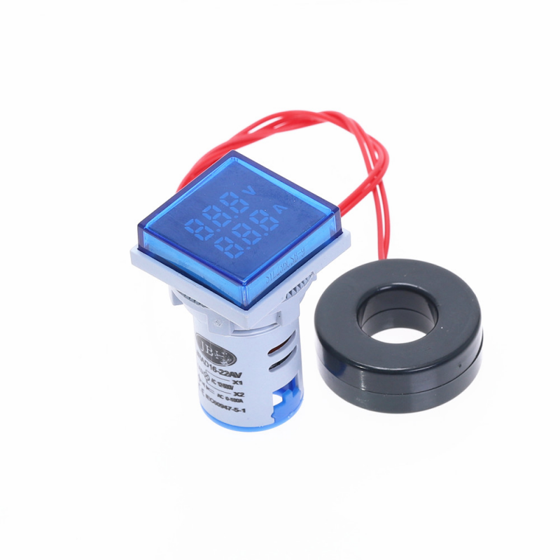 AC 60-500V 0-100A - LED voltmeter square digital dual display - voltage gauge - measurement meterDiagnosis