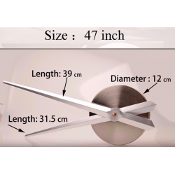 3D wall clock - acrylic mirror stickerClocks