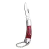 Mini foldable pocket knife with keychain