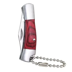 Mini foldable pocket knife with keychain