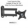 Universal rotated wall mounted TV holder - bracket