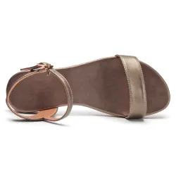 Genuine leather flat sandals
