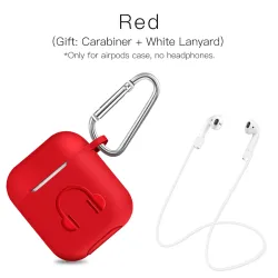 Soft silicone earphone case for Apple AirPods with hook